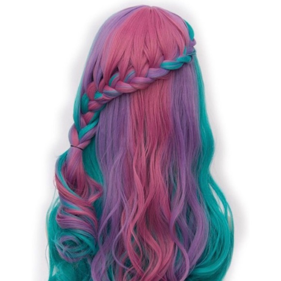 🦄FELAH ARIEL🧜🏾‍♀️BLUES COSPLAY FESTIVAL WIG NEW - Picture 2 of 6